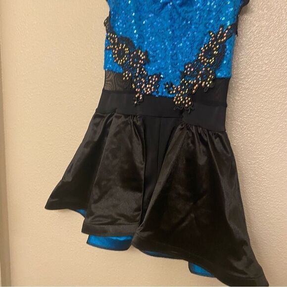 WEISSMAN Dance Costume blue jazz tutu sequin AIN'T NO OTHER MAN 10582 SA adult - Picture 2 of 11